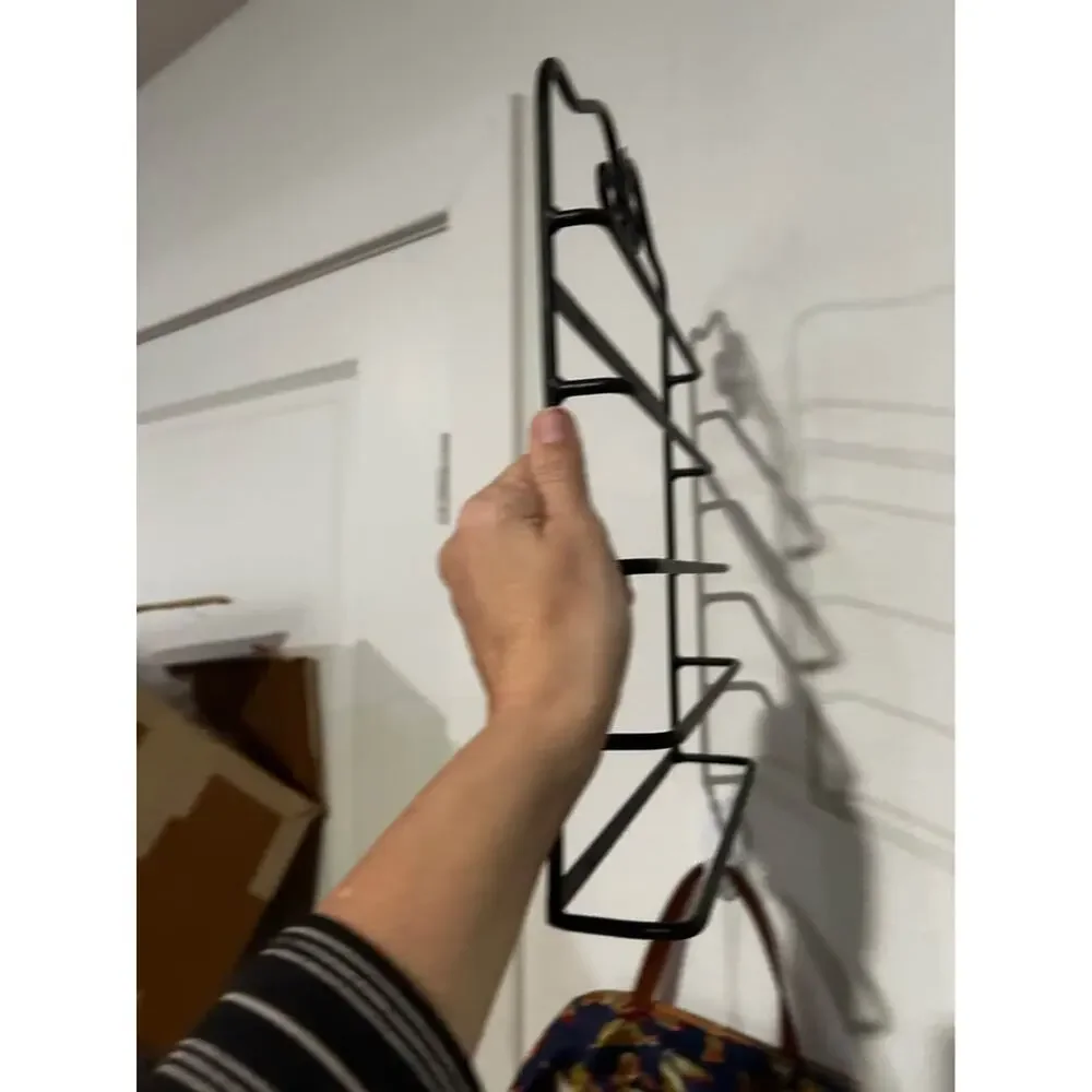 Longaberger Black Metal Wall Mounted magazine jewelry Rack wrought iron